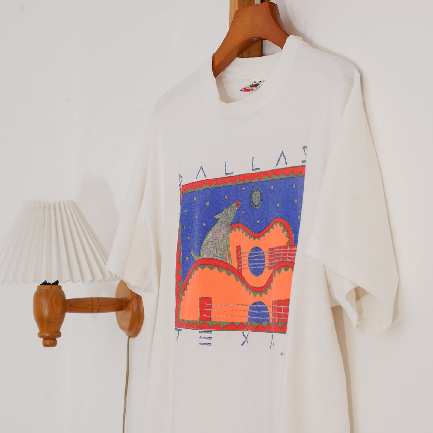Coyote & Guitar Tee コヨーテ&ギターTシャツ|ギターストラップ屋が選ぶ古着&雑貨