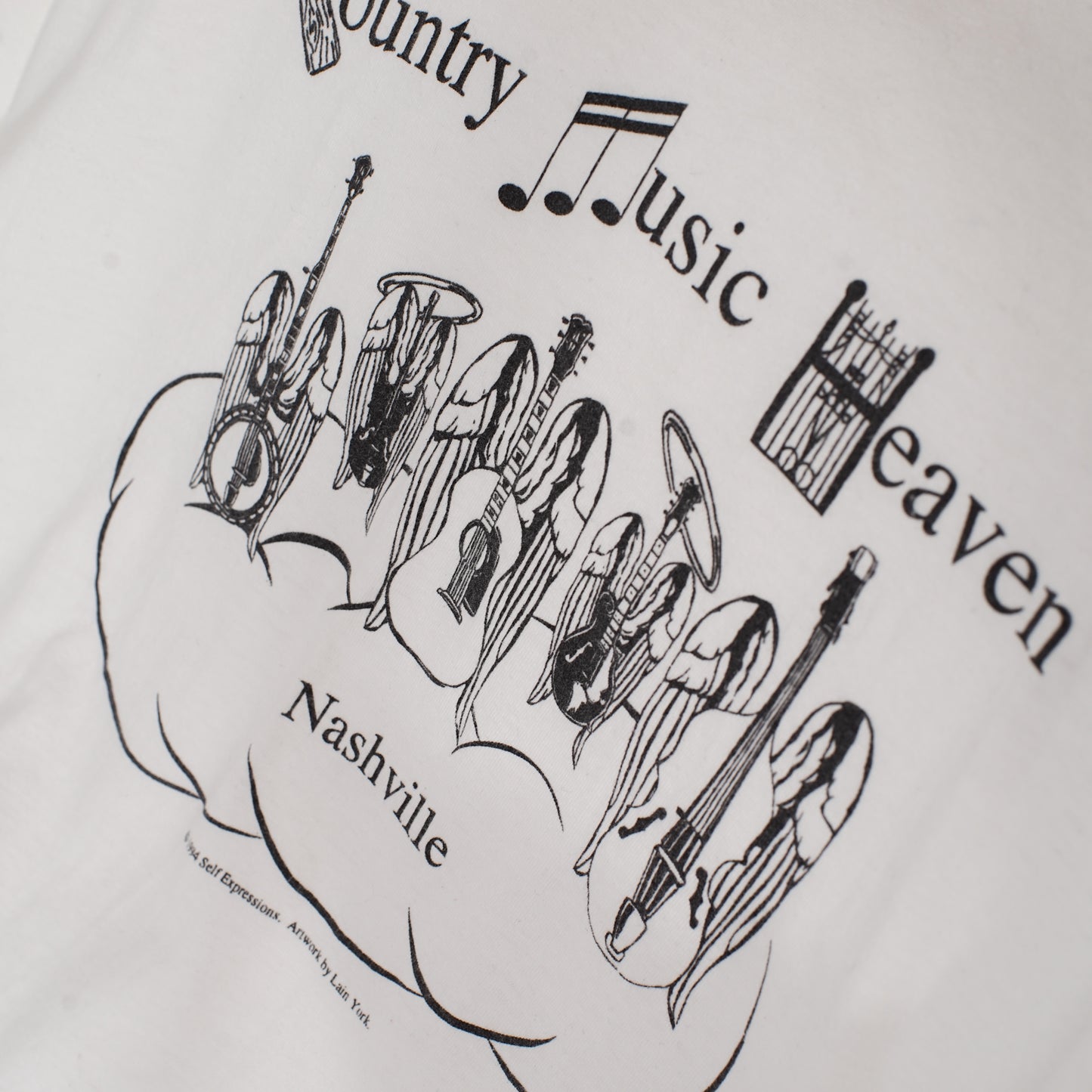 Winged Instruments Print Tee 翼の生えたギターTシャツ|ギターストラップ屋が選ぶ古着&雑貨