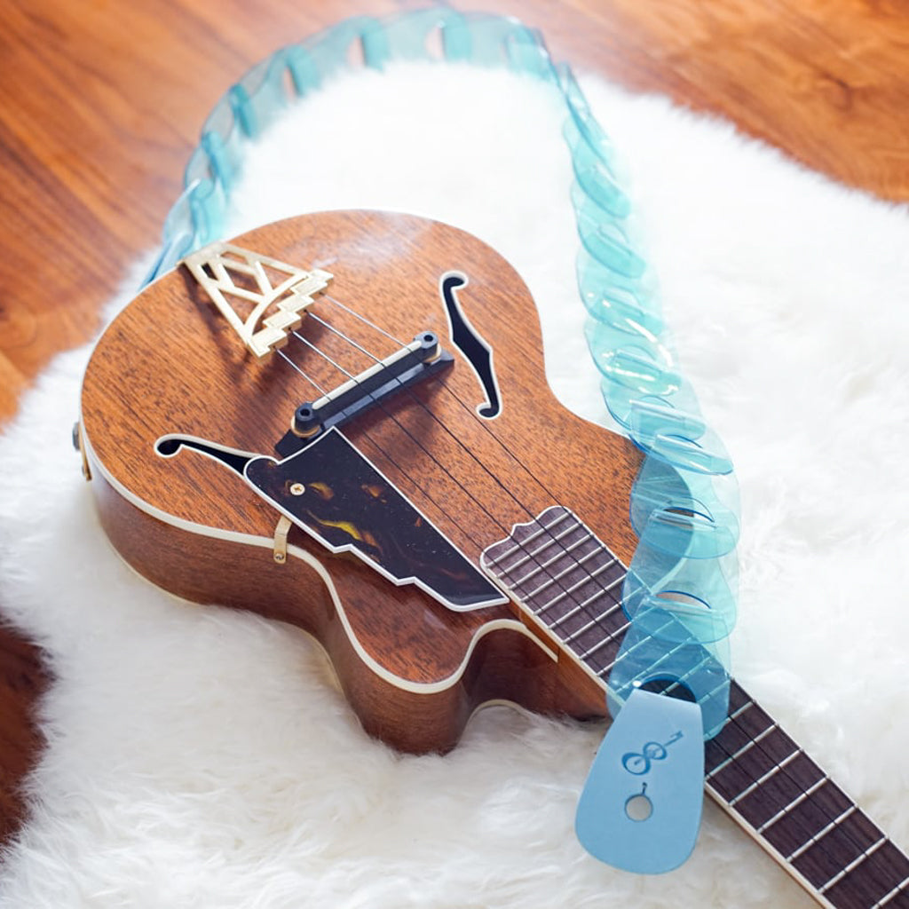 Wellington for ukulele Clear ver. ウェリントン|ウロコのようなウクレレストラップ