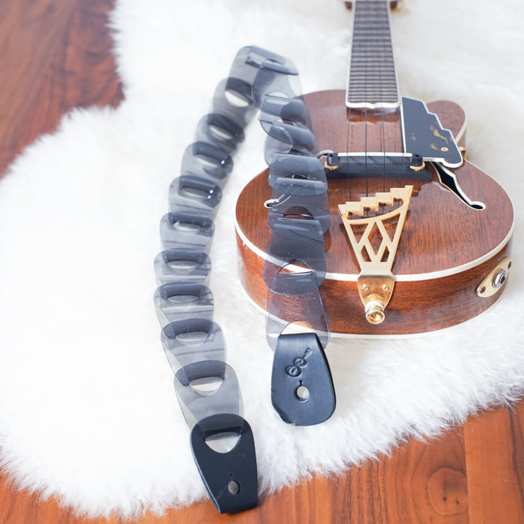 Wellington for ukulele Clear ver. ウェリントン|ウロコのようなウクレレストラップ