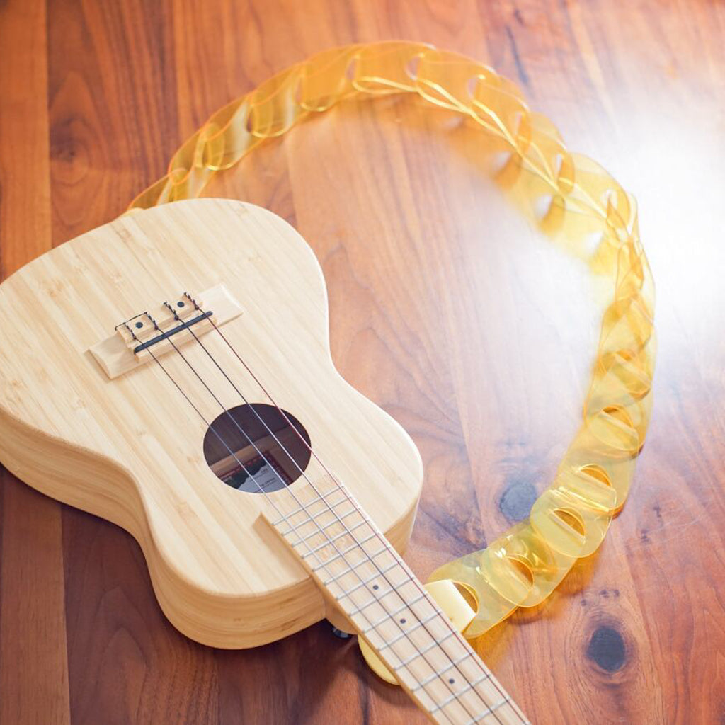 Wellington for ukulele Clear ver. ウェリントン|ウロコのようなウクレレストラップ
