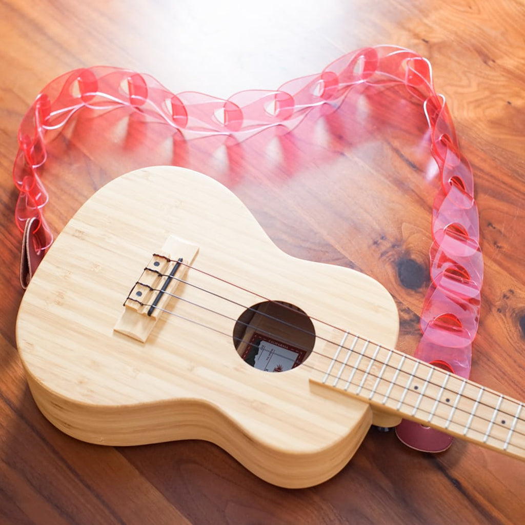 Wellington for ukulele Clear ver. ウェリントン|ウロコのようなウクレレストラップ