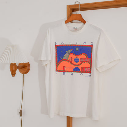 Coyote & Guitar Tee コヨーテ＆ギターTシャツ｜ギターストラップ屋が選ぶ古着＆雑貨
