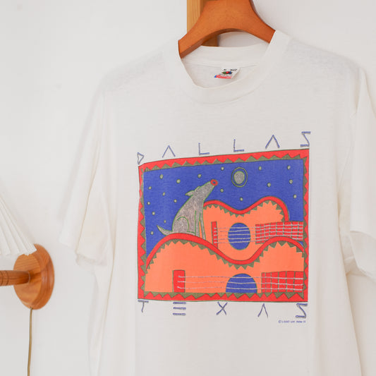 Coyote & Guitar Tee コヨーテ＆ギターTシャツ｜ギターストラップ屋が選ぶ古着＆雑貨