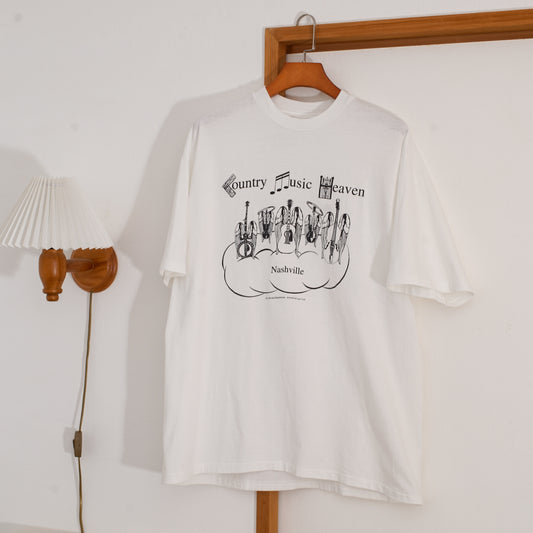 Winged Instruments Print Tee 翼の生えたギターTシャツ｜ギターストラップ屋が選ぶ古着＆雑貨