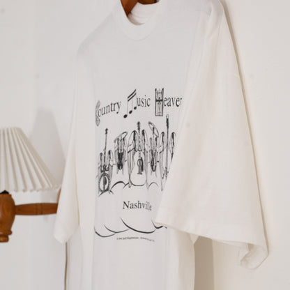 Winged Instruments Print Tee 翼の生えたギターTシャツ｜ギターストラップ屋が選ぶ古着＆雑貨