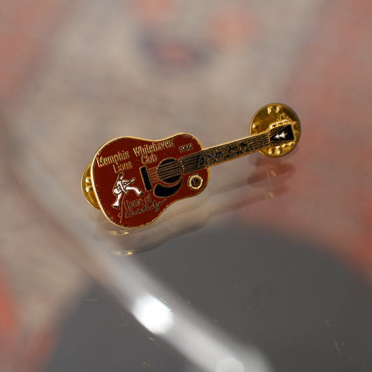 Memphis Lions Club ギター型 エルヴィス・プレスリー記念ピンバッジ#7｜ギターストラップ屋が選ぶ古着＆雑貨
